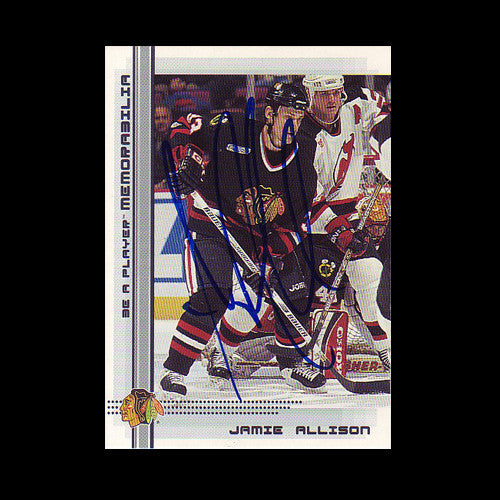 Jamie Allison Chicago Blackhawks Autographed Card