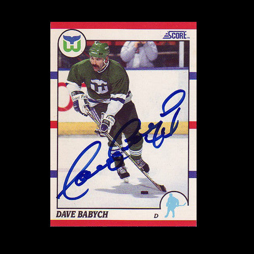 Dave Babych Hartford Whalers Autographed Card