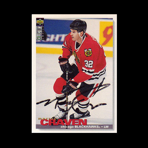 Murray Craven Chicago Blackhawks Autographed Card