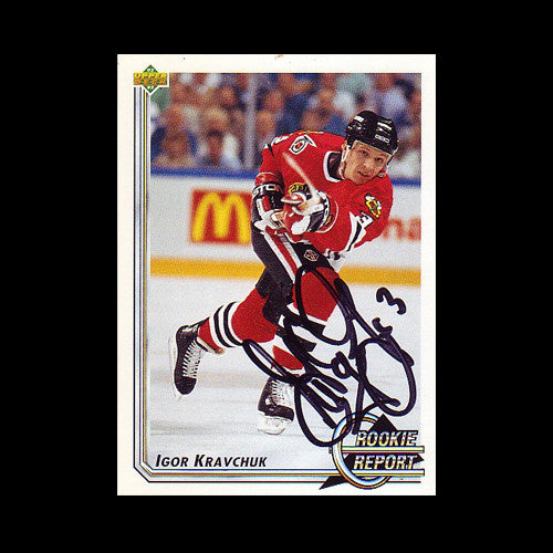 Igor Kravchuk Chicago Blackhawks Autographed Card