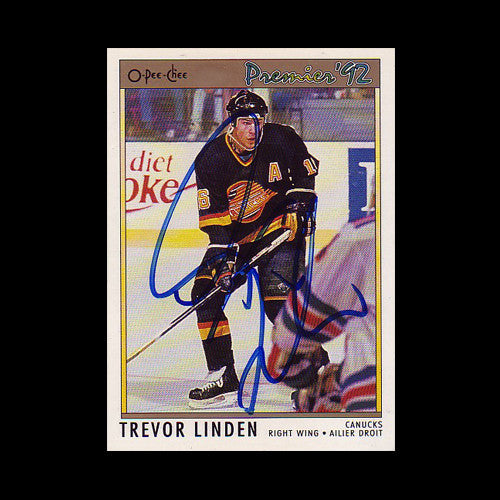 Trevor Linden Vancouver Canucks Autographed Card