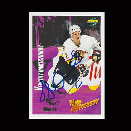 Yevgeni Namestnivov Vancouver Canucks Autographed Card