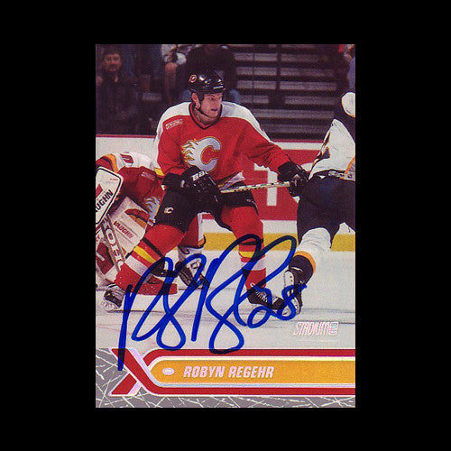 Robyn Regehr Calgary Flames Autographed Card