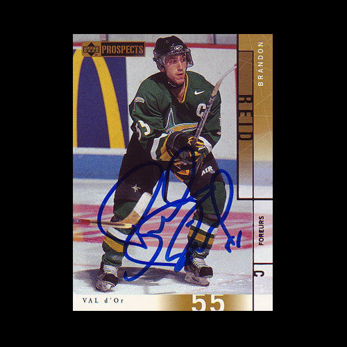 Brandon Reid Val D'or Foreurs Autographed Card