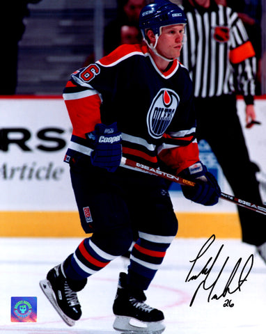 Todd Marchant Edmonton Oilers Autographed Action 8x10 Photo