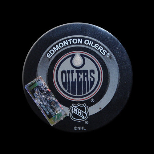 Edmonton Oilers vs. Buffalo Sabres Game Used Puck October 16, 2003