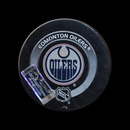 Edmonton Oilers vs. Chicago Blackhawks Game Used Puck November 18, 2003