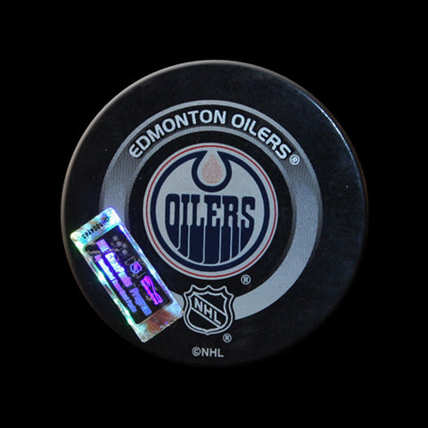 Edmonton Oilers vs Atlanta Thrashers Game Used Puck February 11, 2004