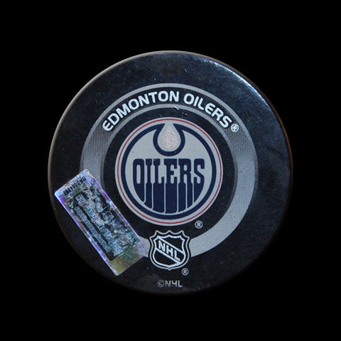 Edmonton Oilers vs Dallas Stars Game Used Puck March 24, 2004