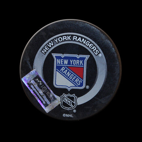 New York Rangers vs. New Jersey Devils Game Used Puck March 15, 2004