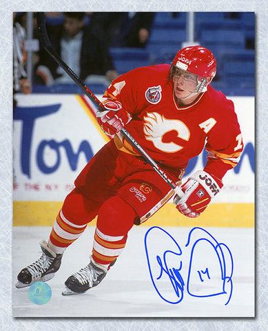 Theo Fleury Calgary Flames Autographed 16x20 Action Photo
