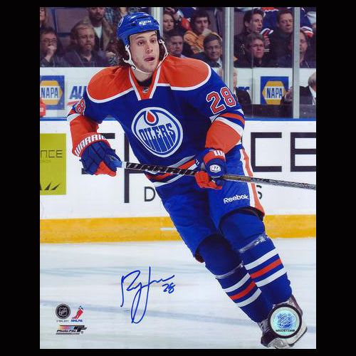 Ryan Jones Edmonton Oilers Autographed Action 8x10 Photo - Clearance