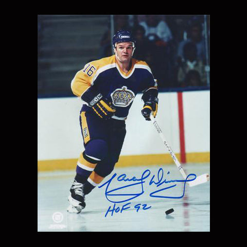 Marcel Dionne Los Angeles Kings Autographed 8x10 Photo w/HOF 92' Notation