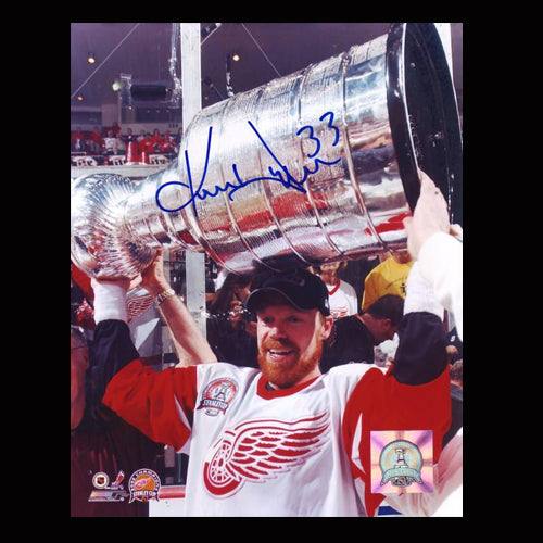 Kris Draper Detroit Red Wings Autographed Stanley Cup 8x10 Photo