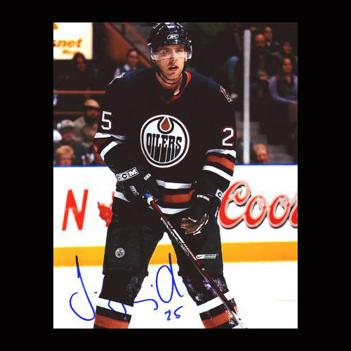 Jan Hedja Edmonton Oilers Autographed Face-Off 8x10 Photo