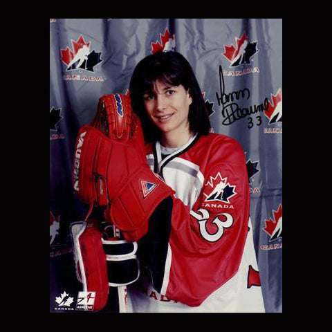 Manon Rheaume Team Canada Autographed Studio 8x10 Photo