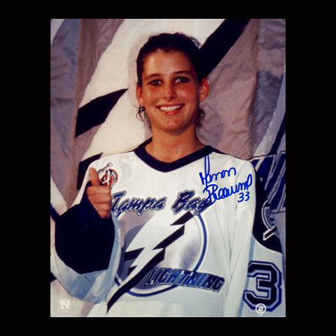 Manon Rheaume Tampa Bay Lightning Autographed Introduction 8x10 Photo