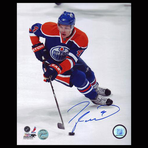 Taylor Hall Autographed Edmonton Oilers Cutting Action 8x10 Photo - Clearance