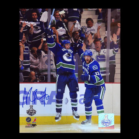 Alex Burrows Vancouver Canucks Celebration Autographed 8x10 Photo