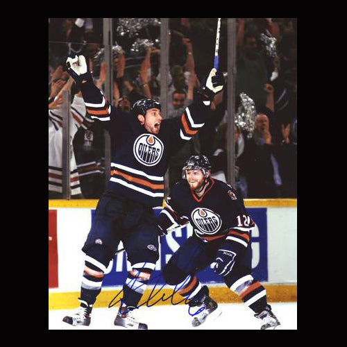 Jarret Stoll Edmonton Oilers Autographed Celebration 8x10 Photo