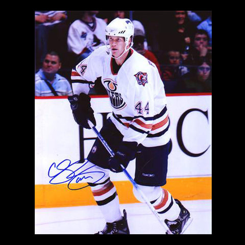 Chris Pronger Edmonton Oilers Autographed Head Up 8x10 Photo