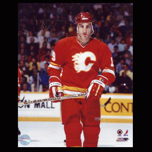 Tim Hunter Calgary Flames Autographed The Stare 8x10 Photo