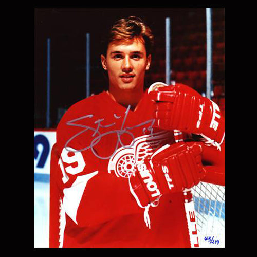 Steve Yzerman Detroit Red Wings Autographed Profile 8x10 Photo Limited of 219