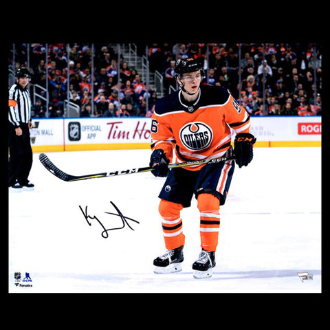 Kailer Yamamoto Edmonton Oilers Autographed Action 16x20 Photo