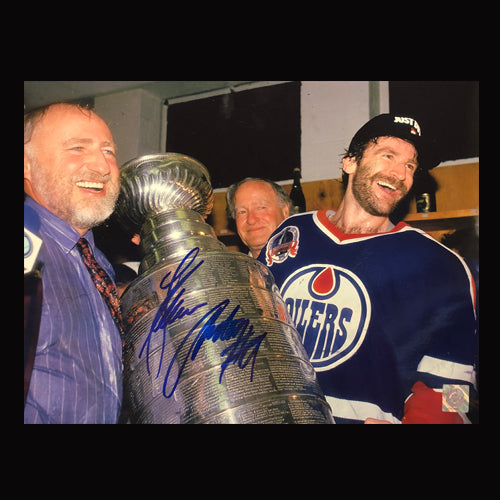 Glenn Anderson Edmonton Oilers Autographed 11x14 Stanley Cup Photo