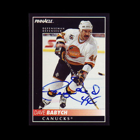 Dave Babych Vancouver Canucks Autographed Card