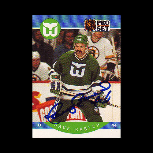 Dave Babych Hartford Whalers Autographed Card