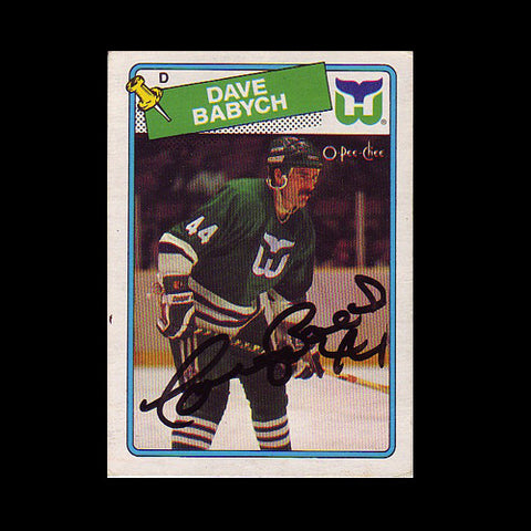 Dave Babych Hartford Whalers Autographed Card