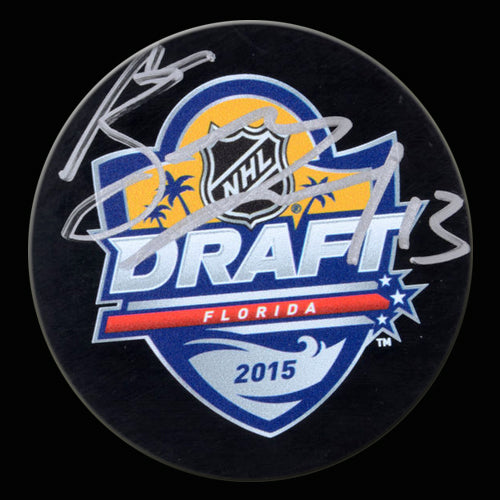 Matthew Barzal New York Islanders 2015 Draft Day Autographed Puck