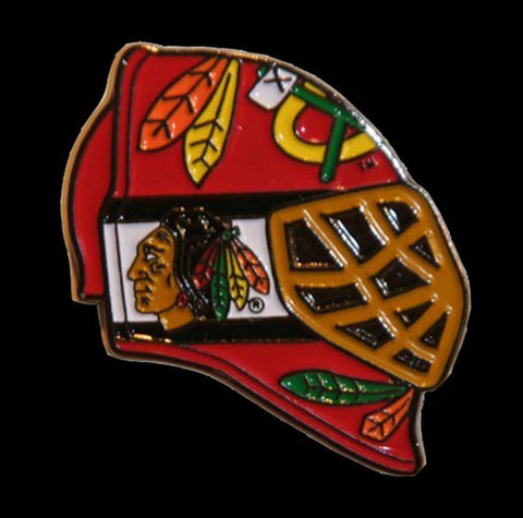 Chicago Blackhawks Goalie Helmet Pin