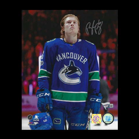 Brock Boeser Vancouver Canucks Autographed Anthem 8x10 Photo