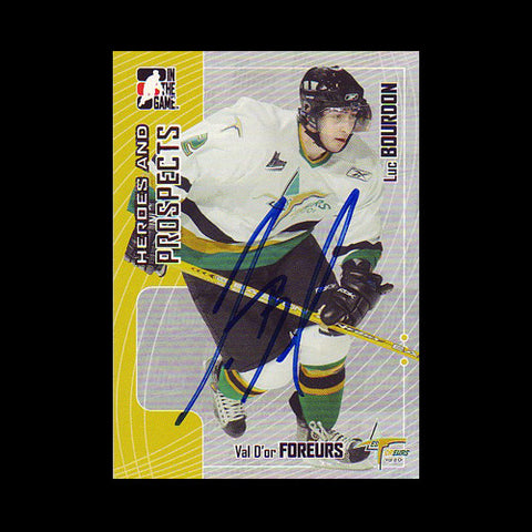 Luc Bourdon Val D'or Foreurs Autographed Card