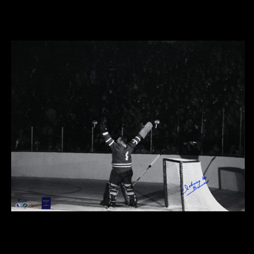 Johnny Bower Toronto Maple Leafs Autographed Celebration 16x20 Photo