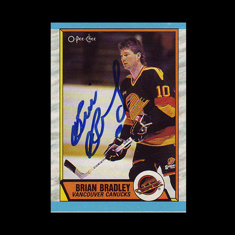 Brian Bradley Vancouver Canucks Autographed Card