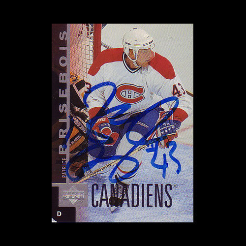 Patrice Brisebois Montreal Canadiens Autographed Card