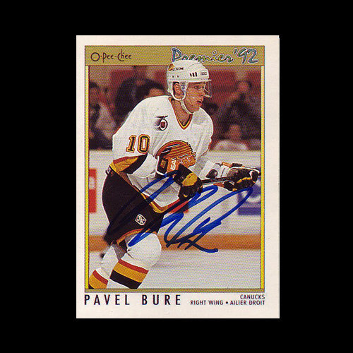 Pavel Bure Vancouver Canucks Autographed Card
