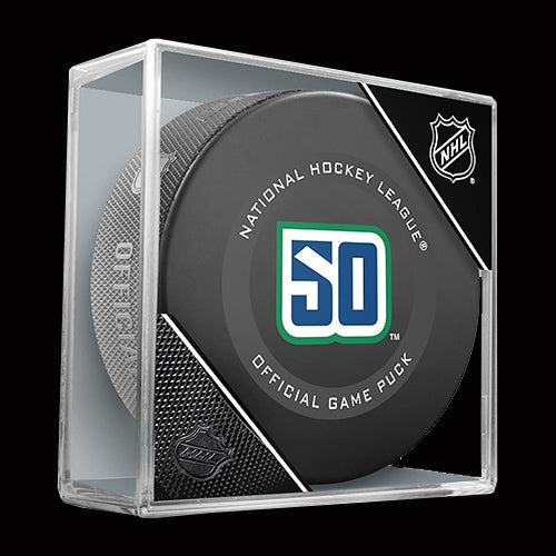 Vancouver Canucks 50th Anniversary Game Model Puck