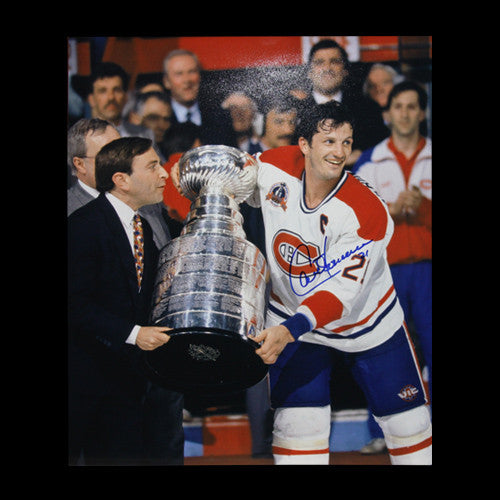 Guy Carbonneau Montreal Canadiens Autographed Stanley Cup 16x20 Photo