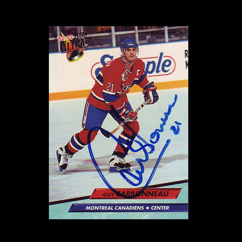 Guy Carbonneau Montreal Canadiens Autographed Card