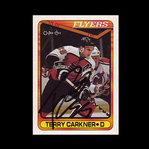 Terry Carkner Philadelphia Flyers Autographed Card