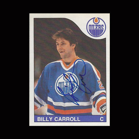 Billy Carroll Edmonton Oilers Autographed Card
