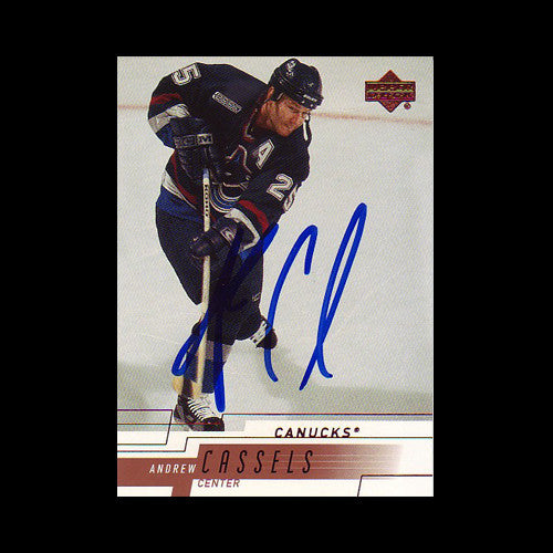 Andrew Cassels Vancouver Canucks Autographed Card
