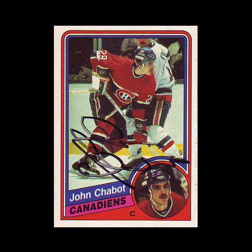 John Chabot Montreal Canadiens Autographed Card