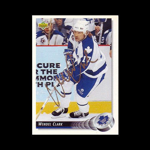 Wendal Clark Toronto Maple Leafs Autographed Card