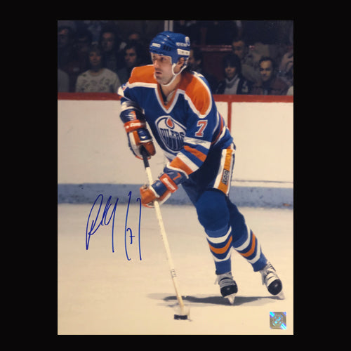 Paul Coffey Edmonton Oilers Autographed 11x14 Breakout Photo