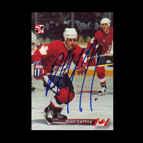 Paul Coffey Team Canada Autographed Card